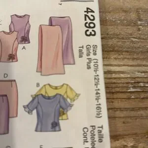 McCall's | Dresses | Vintage Mccalls Girls Plus Dress Skirt 4293 Uncut ...
